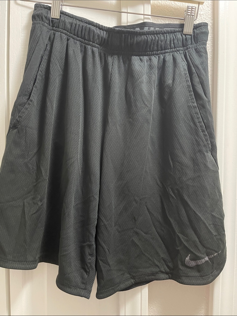 Nike Black Performance Mesh Shorts with Swoosh